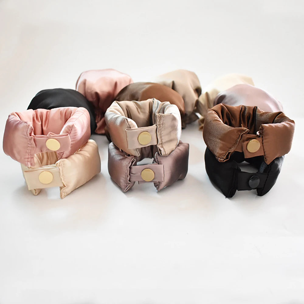 Bigoudis Sans Chaleur en Soie - Bandeau pour Boucles Ondulées, Outils de Coiffure pour Boucles Douces et Naturelles avec Bonnet, Idéal pour Dormir