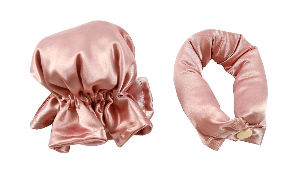 Bigoudis Sans Chaleur en Soie - Bandeau pour Boucles Ondulées, Outils de Coiffure pour Boucles Douces et Naturelles avec Bonnet, Idéal pour Dormir