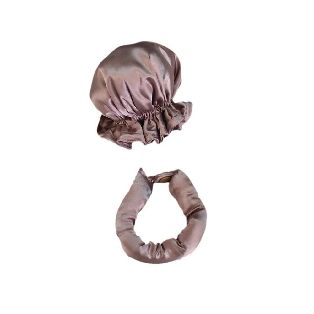 Bigoudis Sans Chaleur en Soie - Bandeau pour Boucles Ondulées, Outils de Coiffure pour Boucles Douces et Naturelles avec Bonnet, Idéal pour Dormir