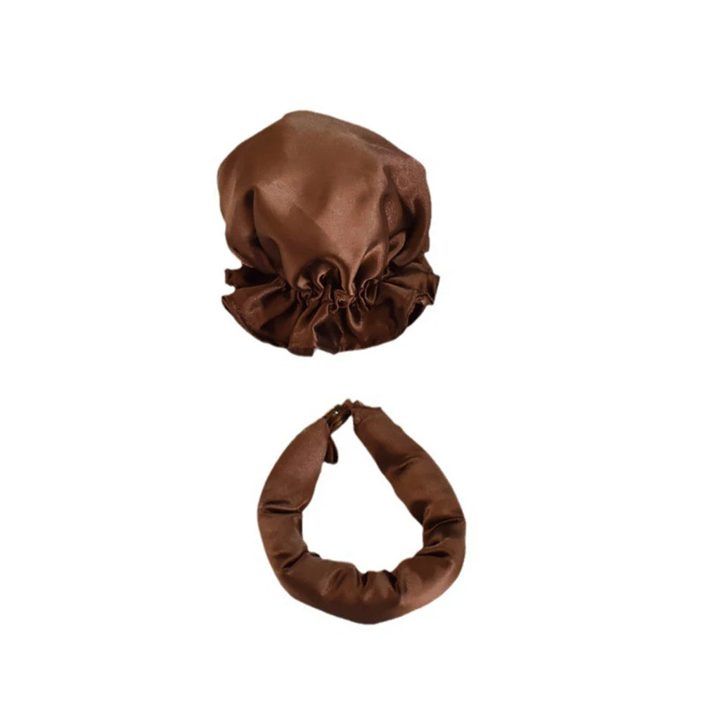 Bigoudis Sans Chaleur en Soie - Bandeau pour Boucles Ondulées, Outils de Coiffure pour Boucles Douces et Naturelles avec Bonnet, Idéal pour Dormir